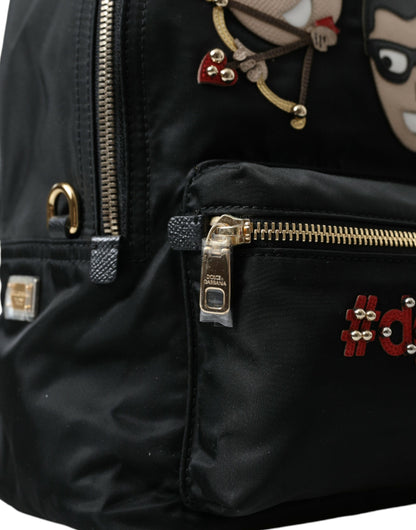 Sac à dos noir élégant orné Dolce &amp; Gabbana