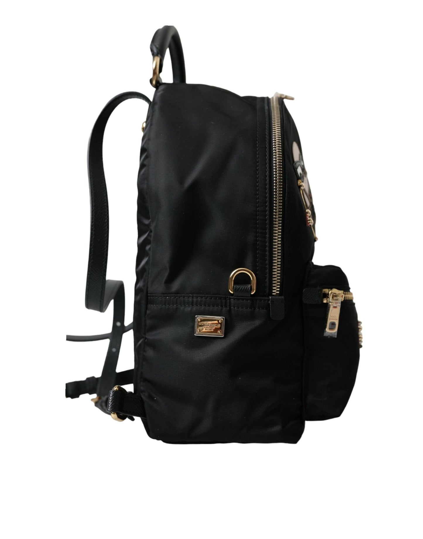 Sac à dos noir élégant orné Dolce &amp; Gabbana