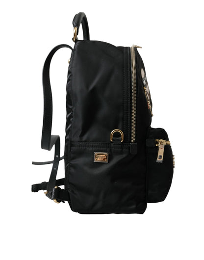Sac à dos noir élégant orné Dolce &amp; Gabbana