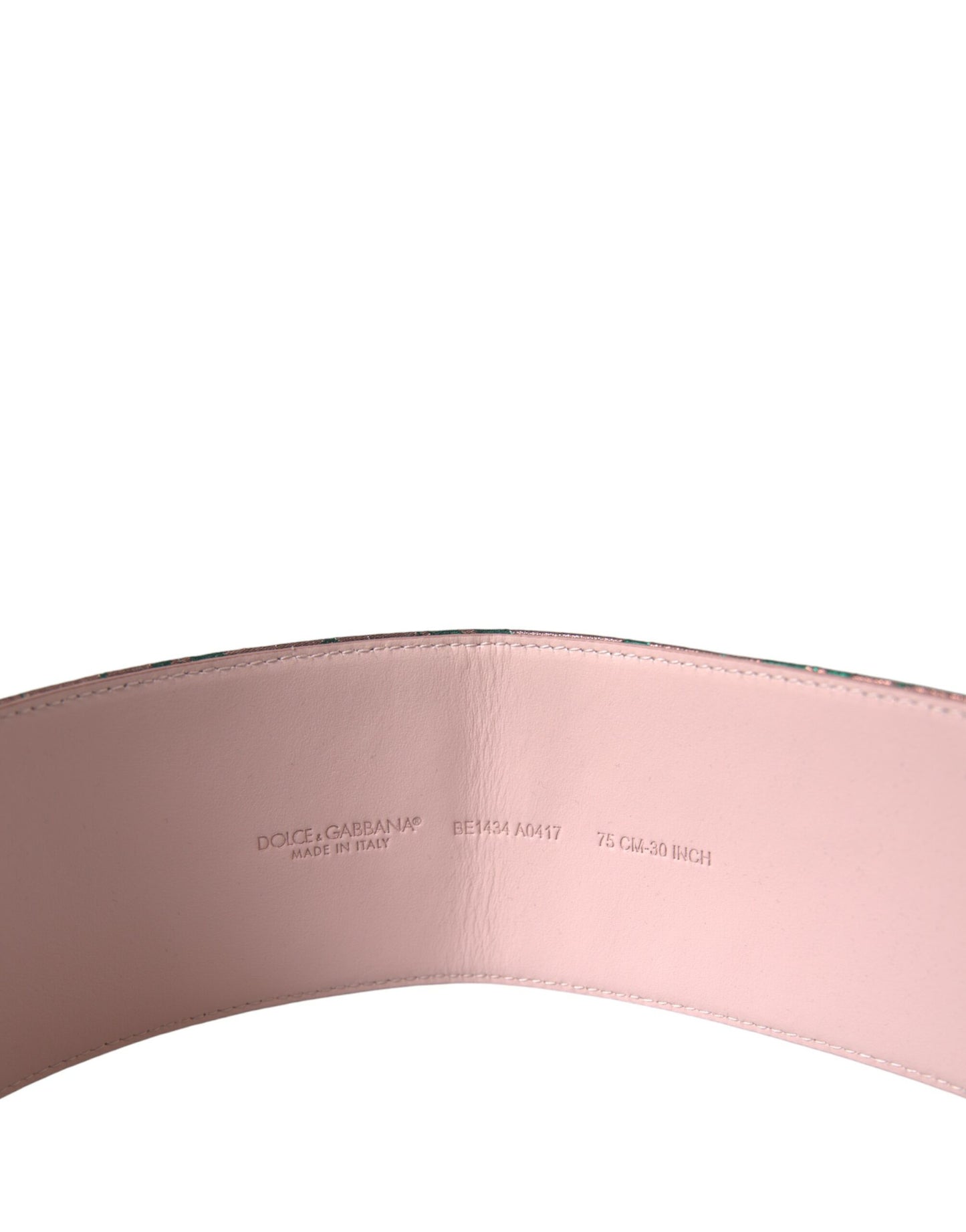 Dolce &amp; Gabbana Multicolor Floral Jacquard Lurex Gold Buckle Belt
