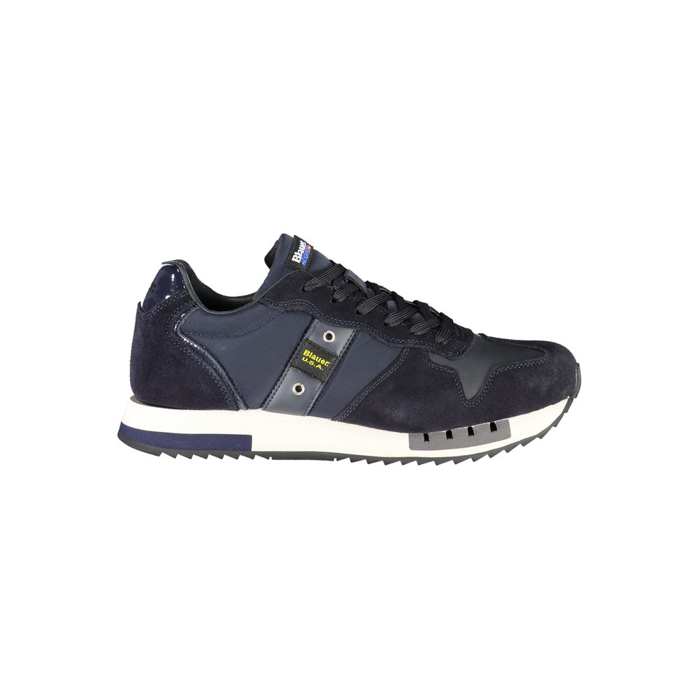 Blauer Contrast Lace-Up Sports Sneakers in Blue by Blauer