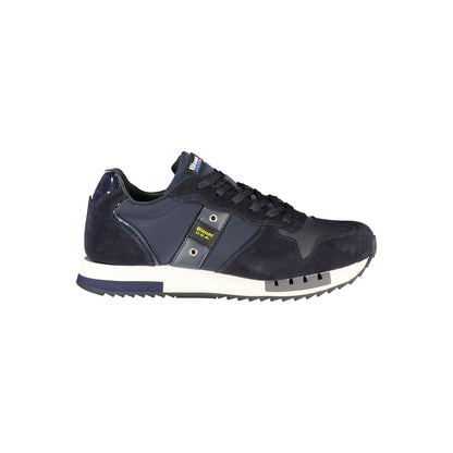 Blauer Contrast Lace-Up Sports Sneakers in Blue by Blauer