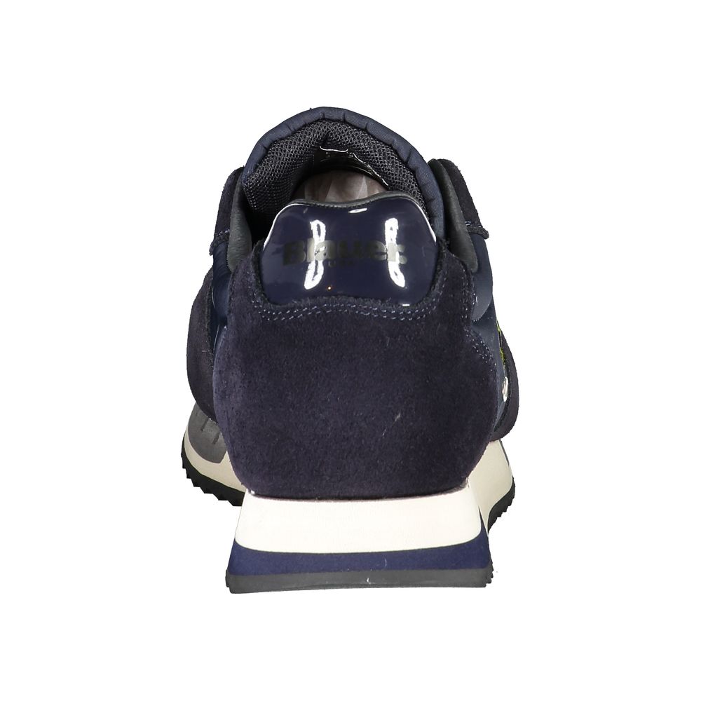 Blauer Contrast Lace-Up Sports Sneakers in Blue by Blauer