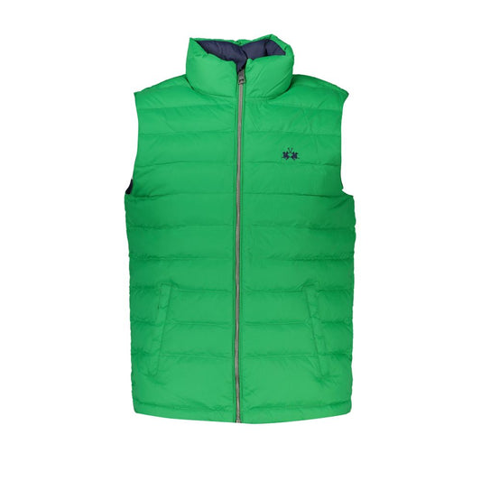 Veste verte élégante sans manches avec broderie La Martina