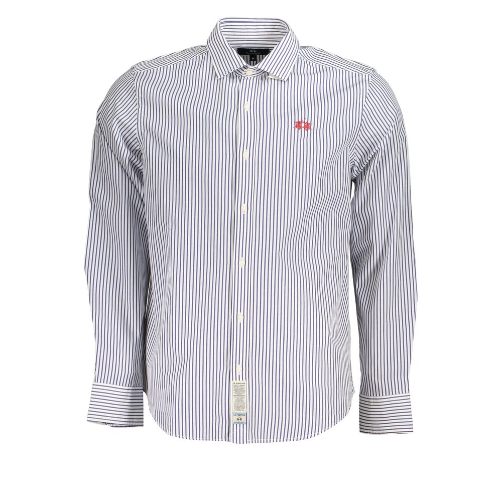 La Martina Elegant Long-Sleeved Striped Shirt for Men by La Martina