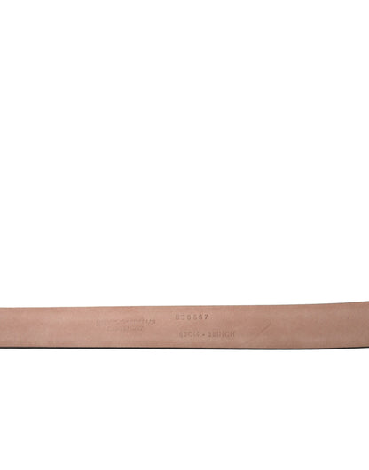 Ceinture élégante en cuir marron Dolce &amp; Gabbana