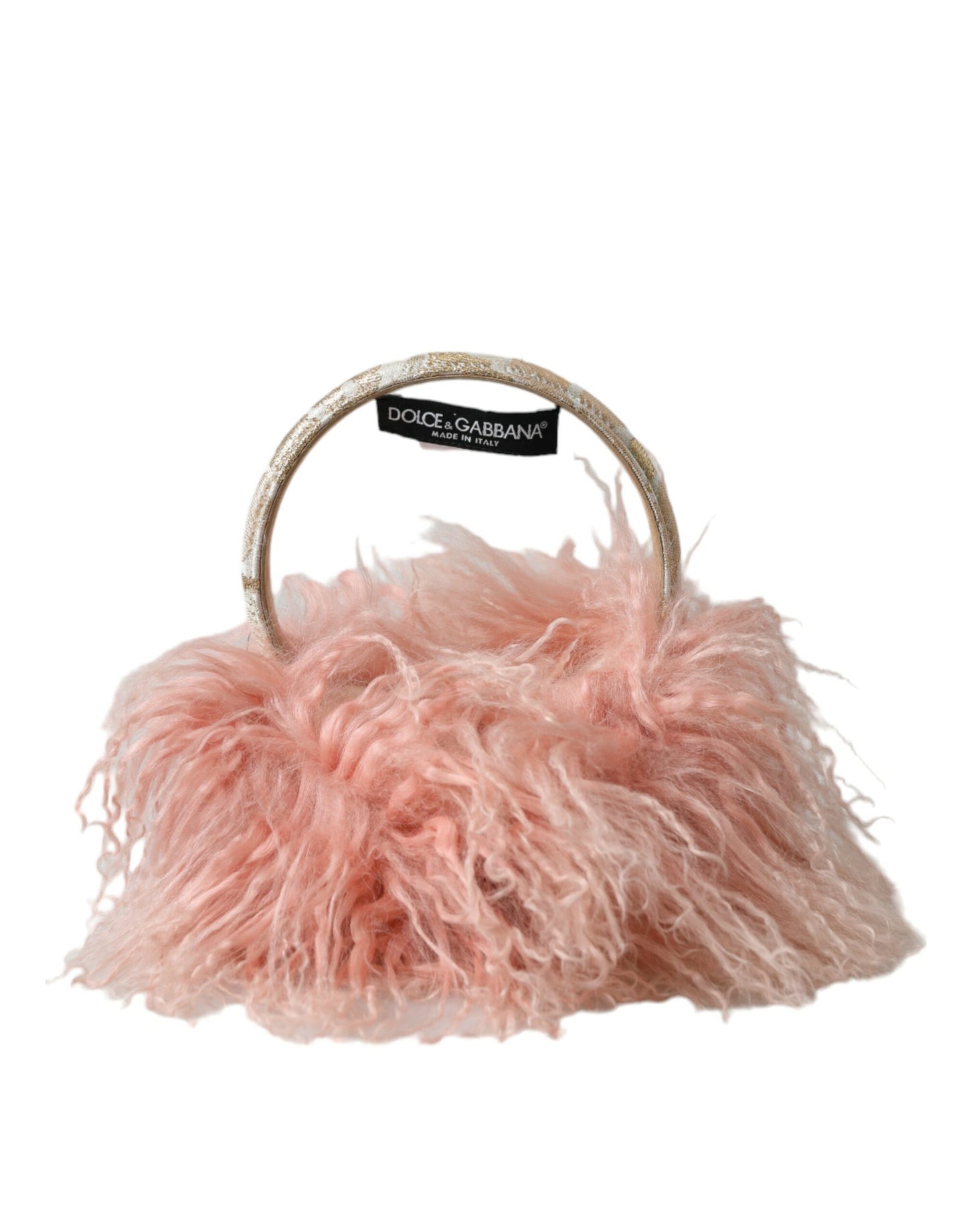 Cache-oreilles élégants en fourrure rose Dolce &amp; Gabbana : un accessoire chic pour l'hiver