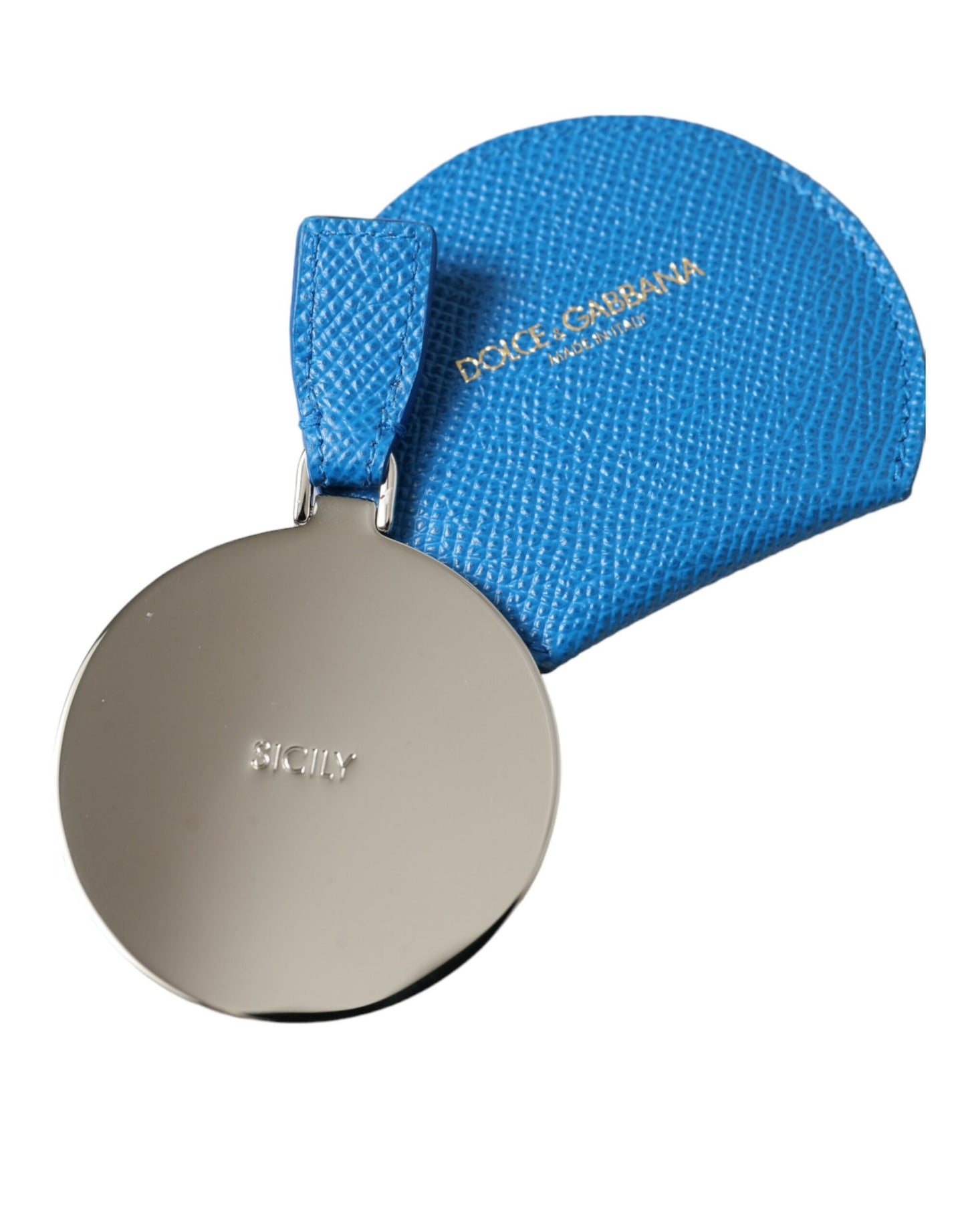Porte-miroir élégant en cuir bleu Dolce &amp; Gabbana