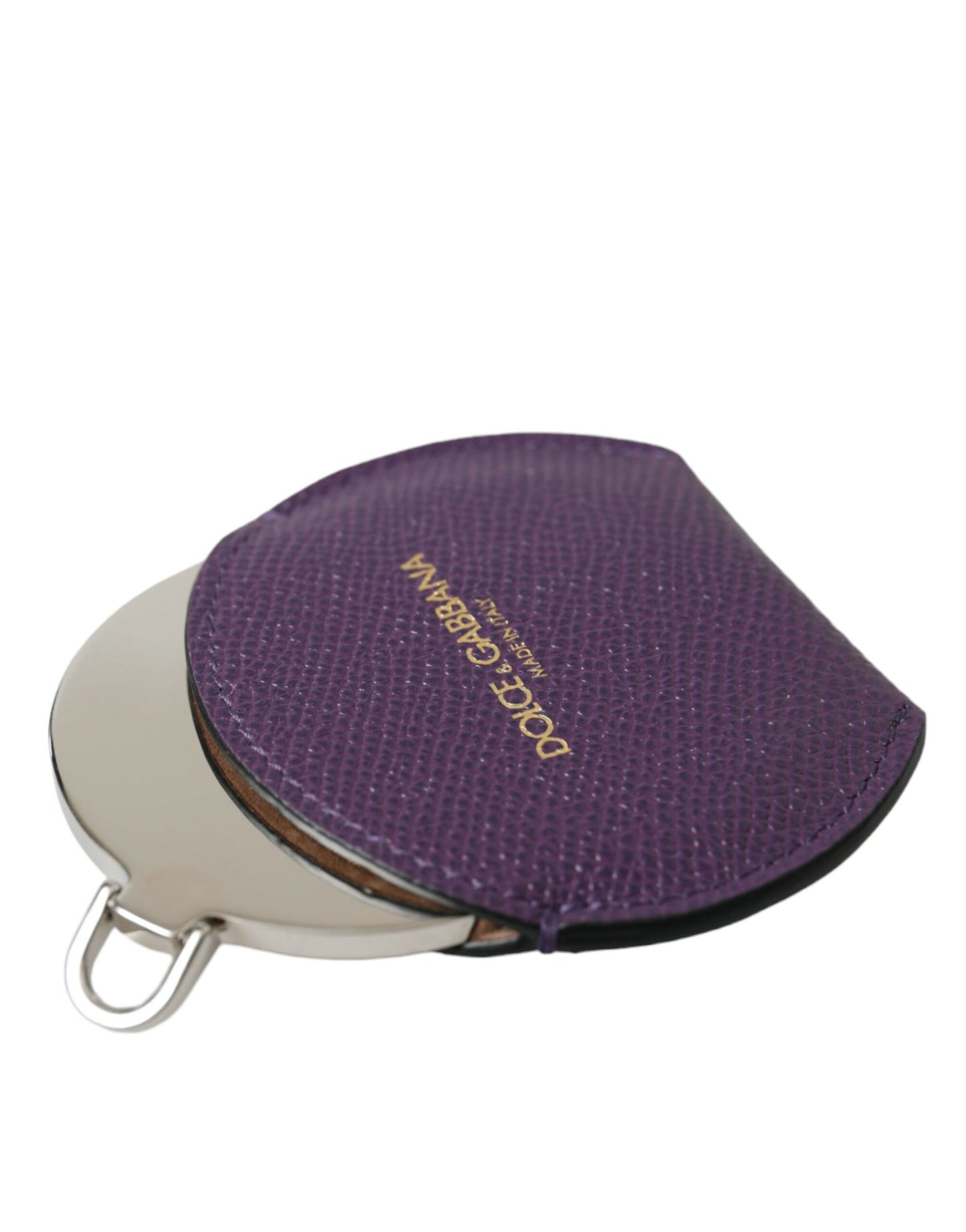 Porte-miroir élégant en cuir violet Dolce &amp; Gabbana