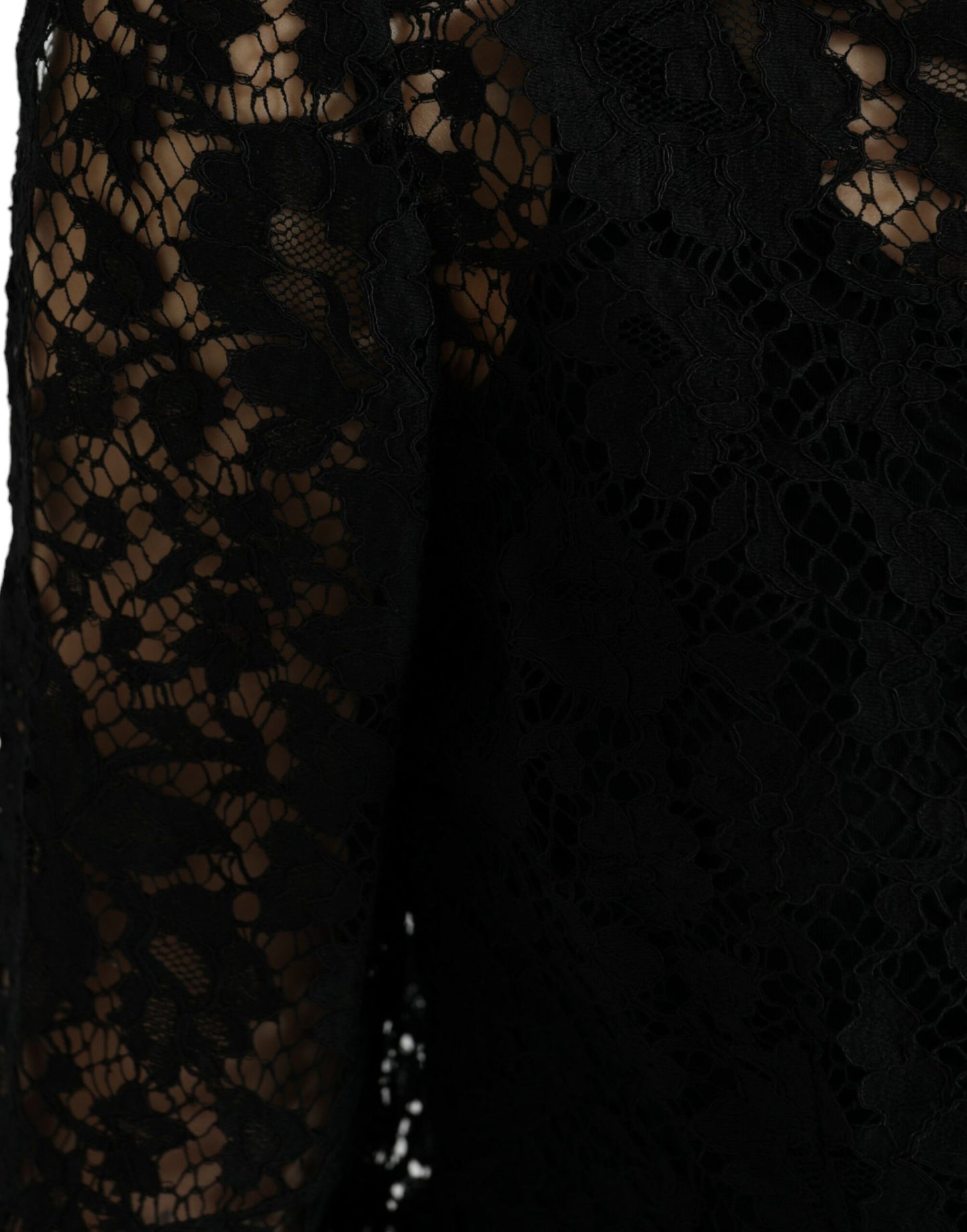 Dolce & Gabbana Black Floral Lace Long Sleeves Blouse Top by Dolce & Gabbana