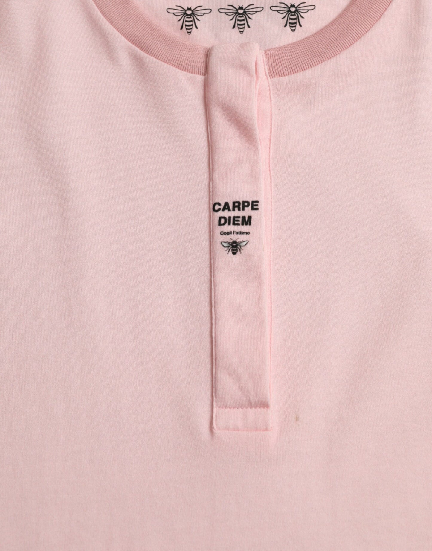 Dolce & Gabbana Pink Floral Print Cotton Short Sleeves T-shirt by Dolce & Gabbana