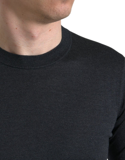Dolce & Gabbana Dark Gray Crew Neck Short Sleeves T-shirt by Dolce & Gabbana