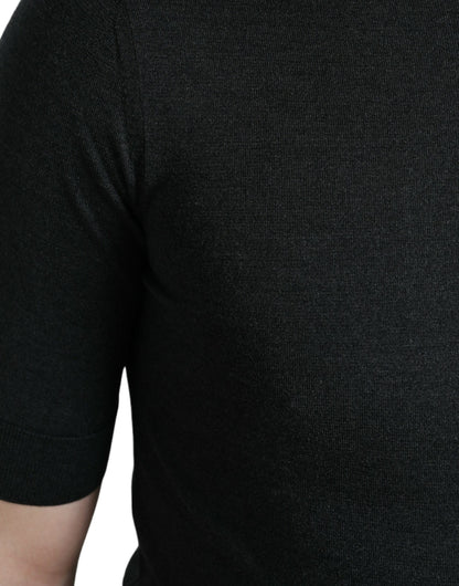 Dolce & Gabbana Dark Gray Crew Neck Short Sleeves T-shirt by Dolce & Gabbana