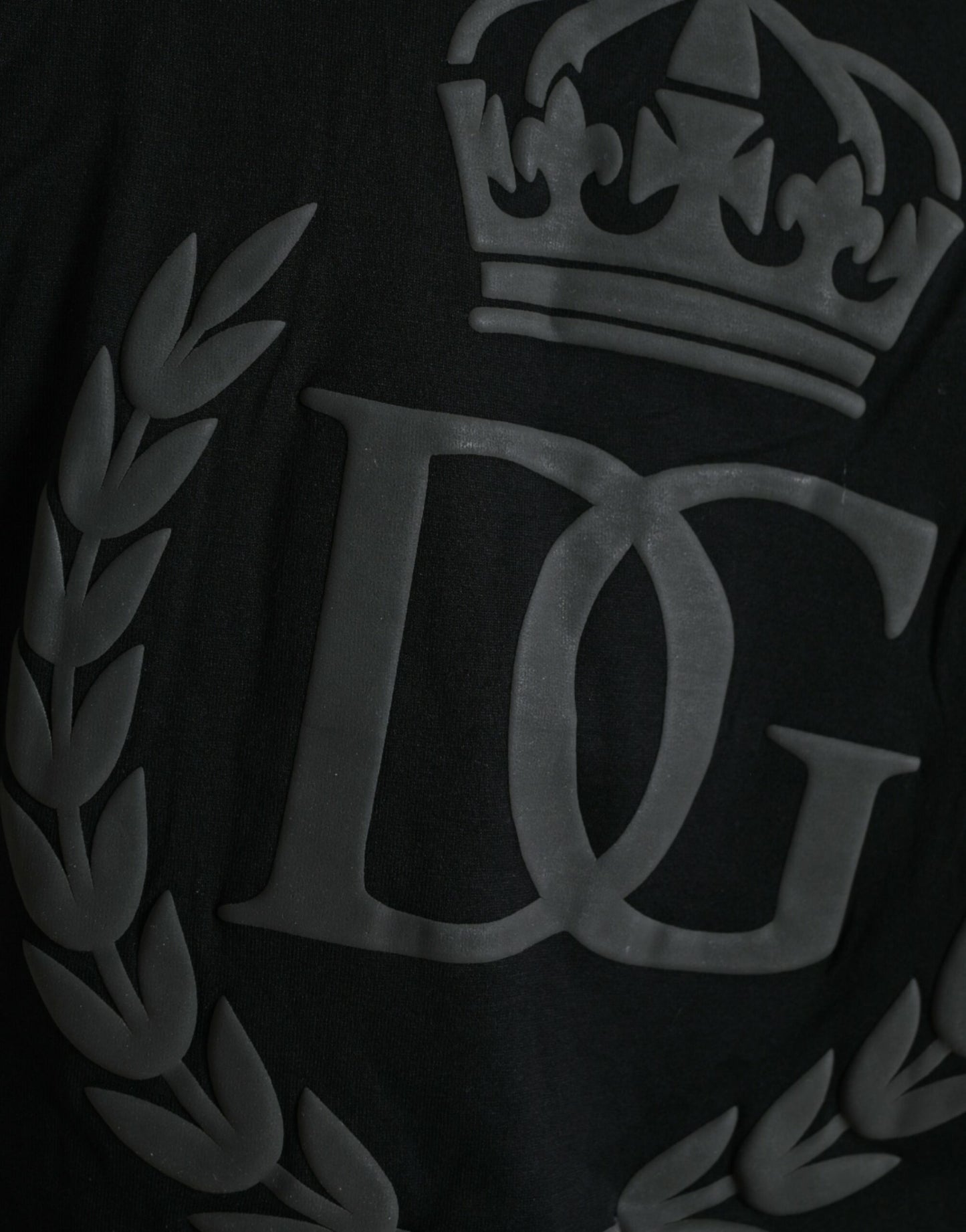 Dolce & Gabbana Black Logo Embossed Crew Neck Short Sleeves T-shirt by Dolce & Gabbana