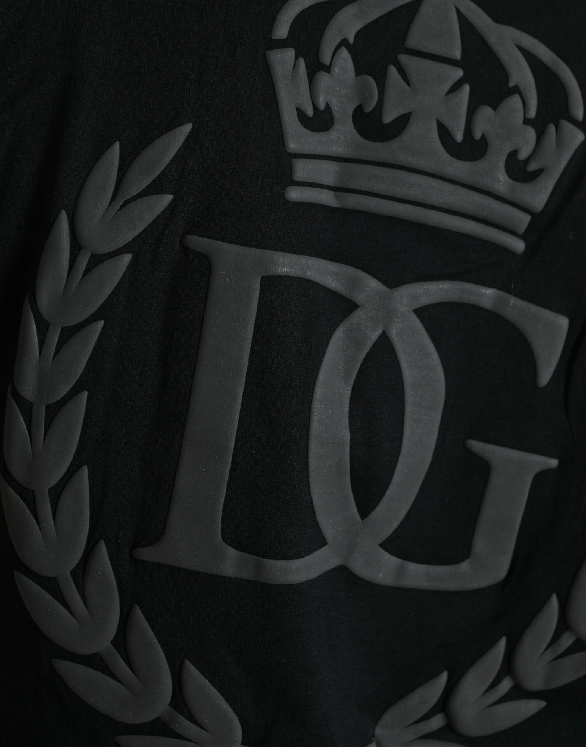 Dolce & Gabbana Black Logo Embossed Crew Neck Short Sleeves T-shirt by Dolce & Gabbana