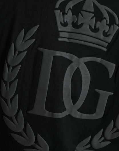 Dolce & Gabbana Black Logo Embossed Crew Neck Short Sleeves T-shirt by Dolce & Gabbana