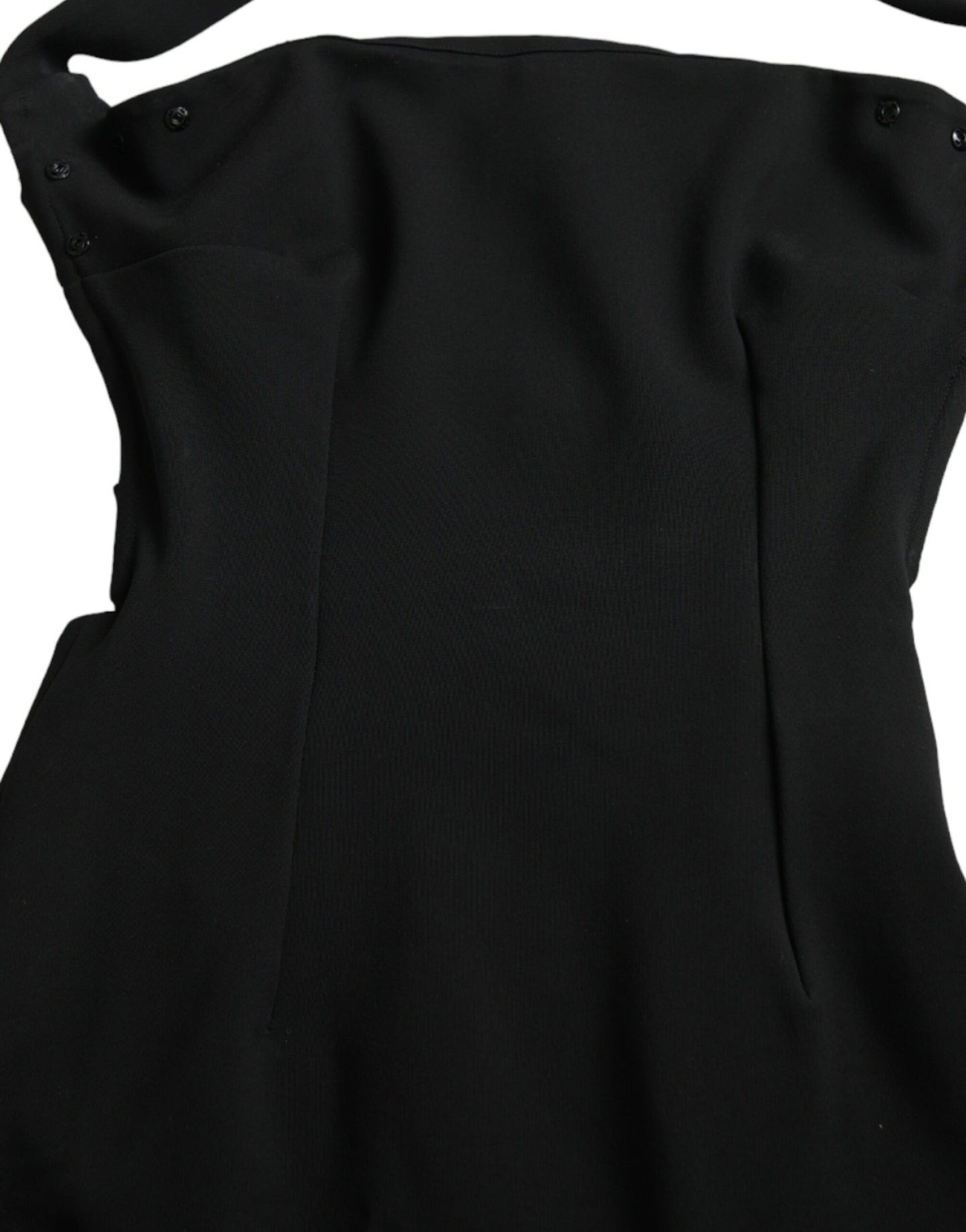 Dolce & Gabbana Black Sheath Halter Sleeveless Midi Dress by Dolce & Gabbana
