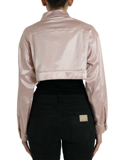 Dolce &amp; Gabbana - Veste courte en jean rose élégante