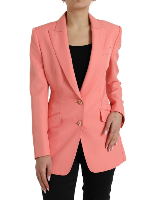Blazer rose chic à revers en pointe Dolce &amp; Gabbana