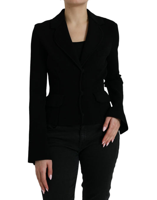 Blazer noir élégant de créateur Dolce &amp; Gabbana pour femme