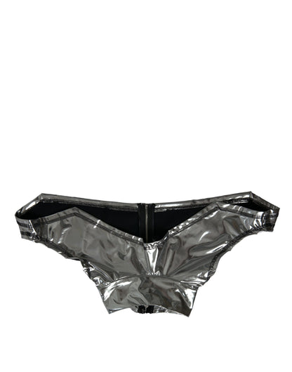 Dolce & Gabbana Silver Polyester Stretch Top