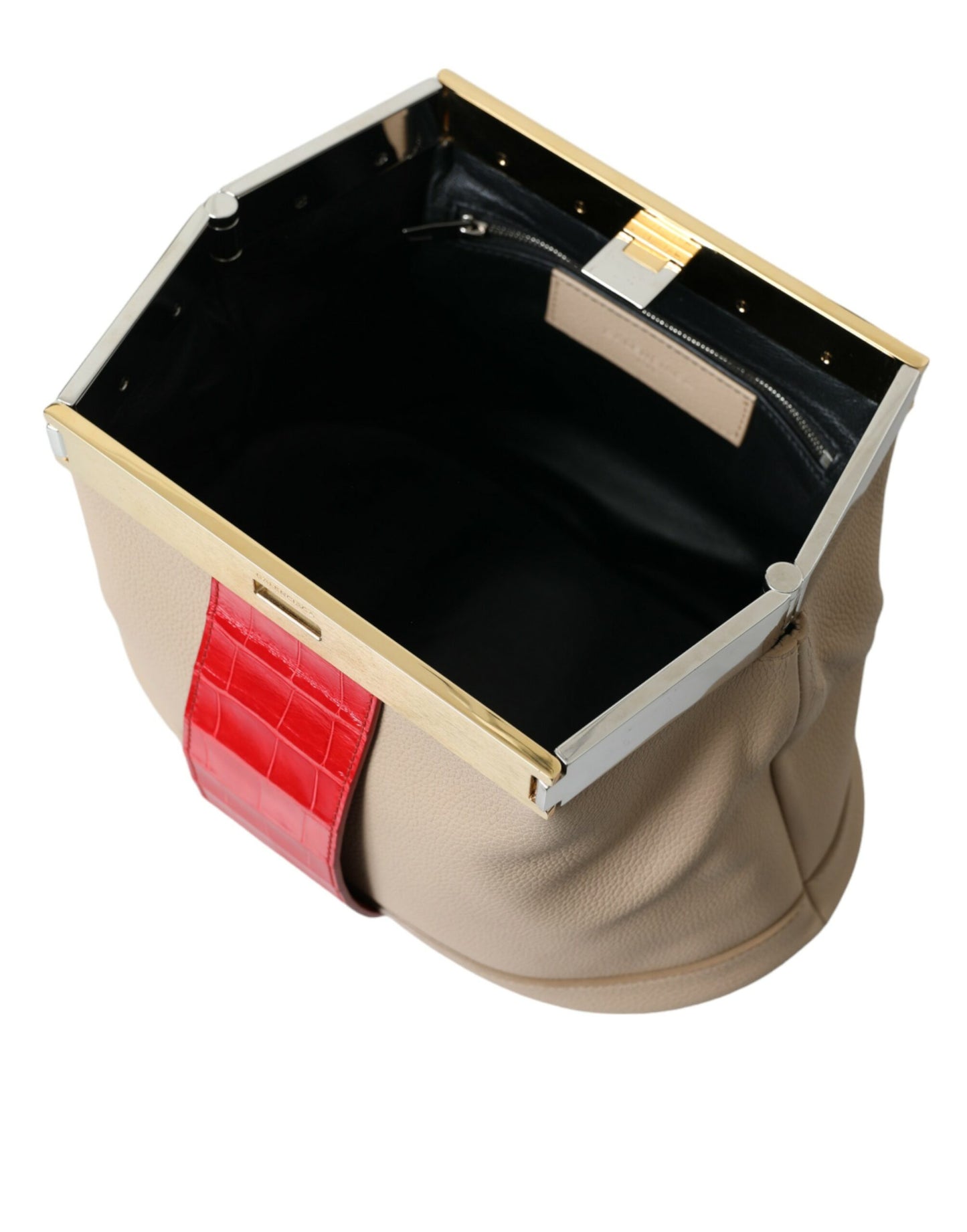 Pochette Balenciaga en cuir exotique bicolore