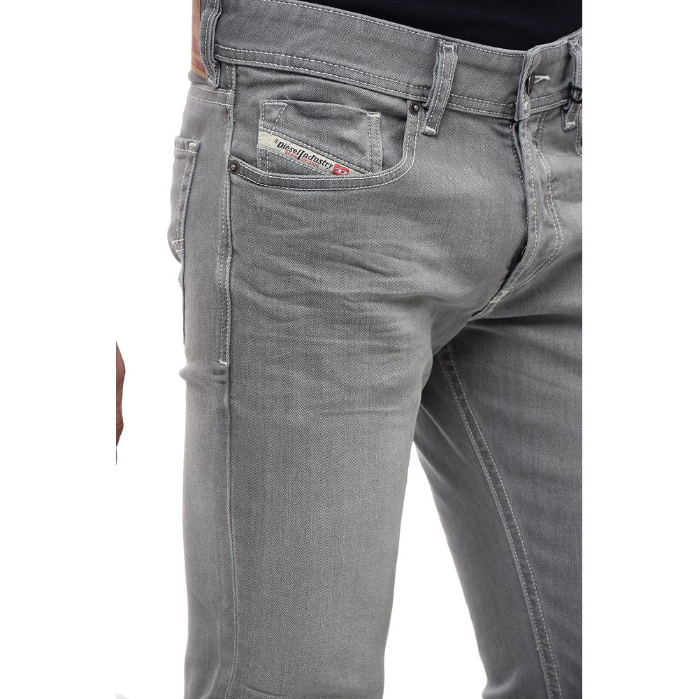 Diesel Gray Cotton Jeans & Pant by Diesel