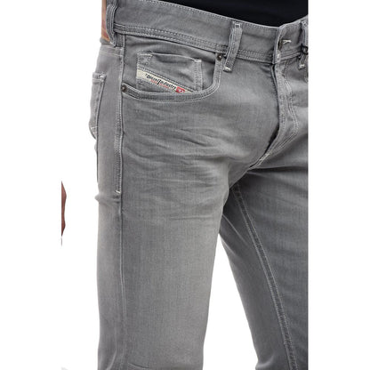 Diesel Gray Cotton Jeans & Pant by Diesel