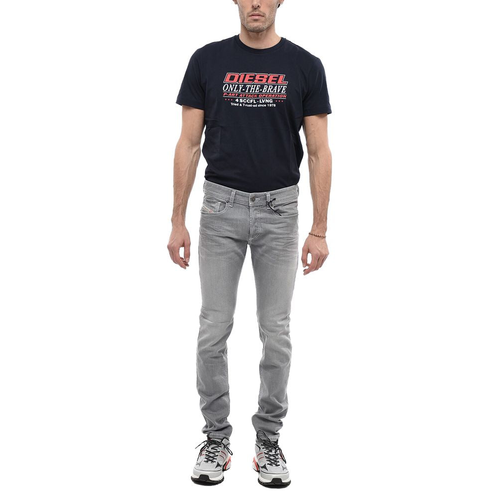 Diesel Gray Cotton Jeans & Pant by Diesel