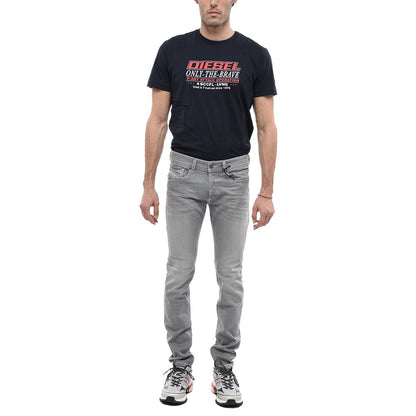 Diesel Gray Cotton Jeans & Pant by Diesel