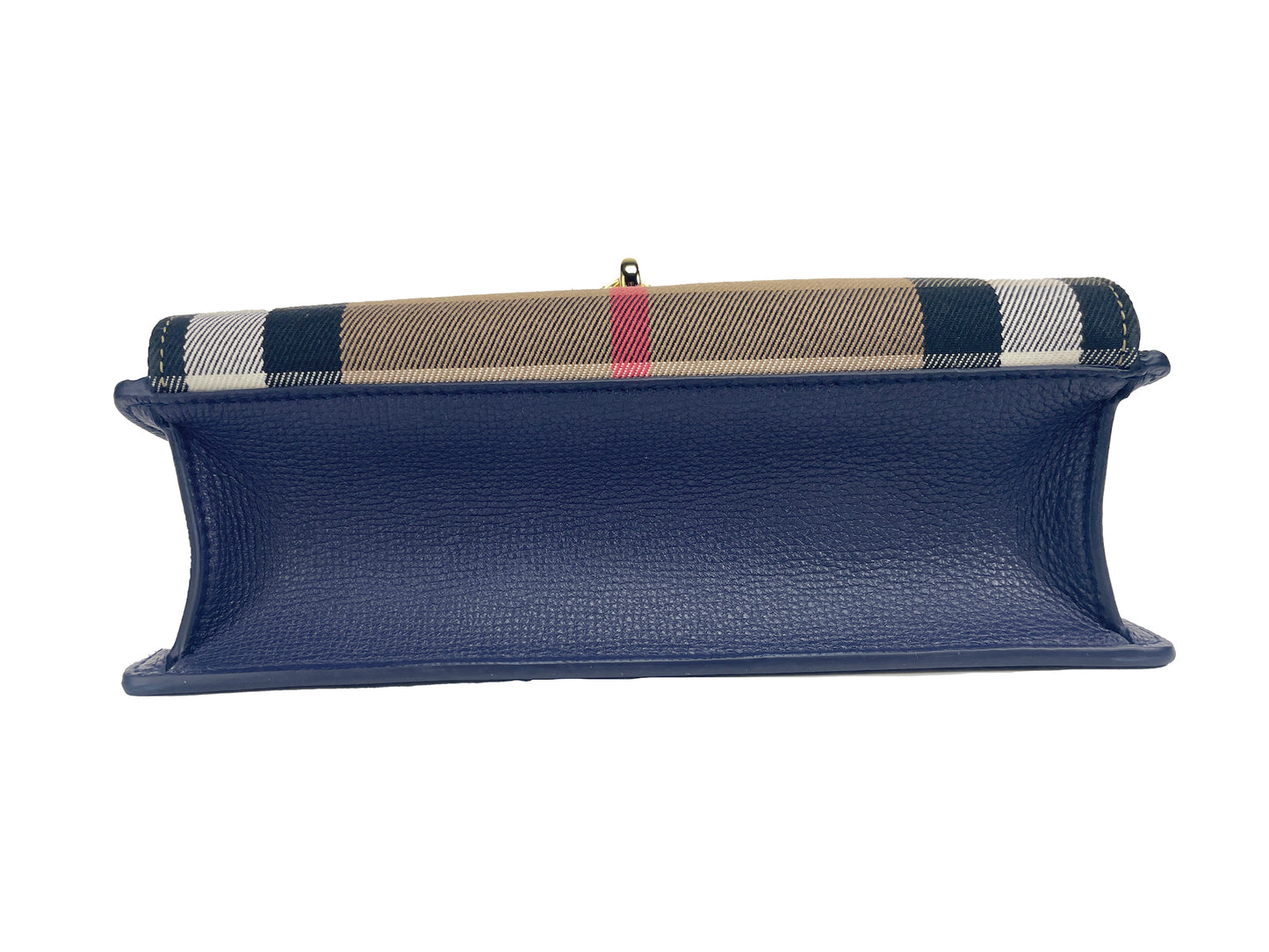 Petit sac bandoulière en cuir à carreaux bleus Regency de Burberry Macken