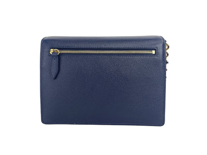 Petit sac bandoulière en cuir à carreaux bleus Regency de Burberry Macken