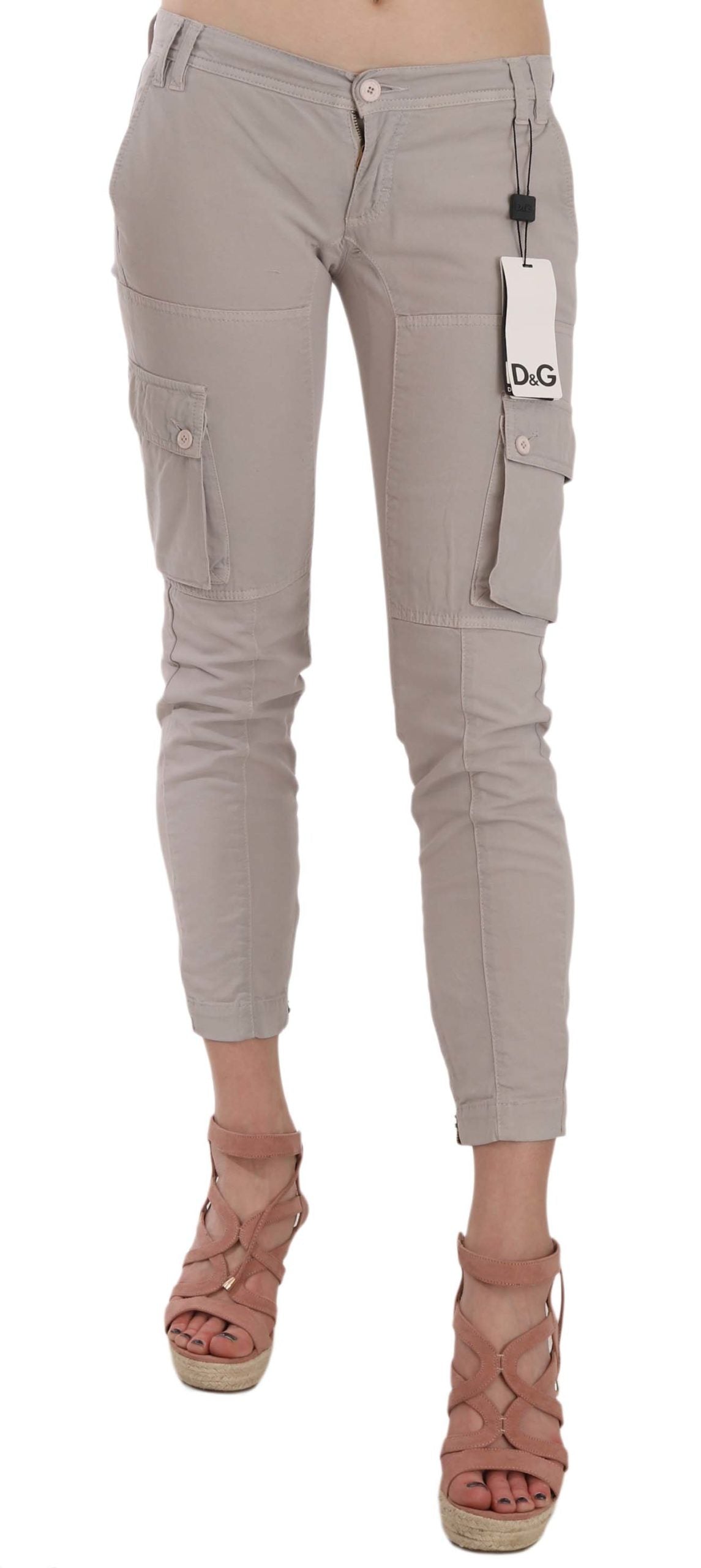 Dolce & Gabbana Casual Fitted Khaki Trousers Pants by Dolce & Gabbana