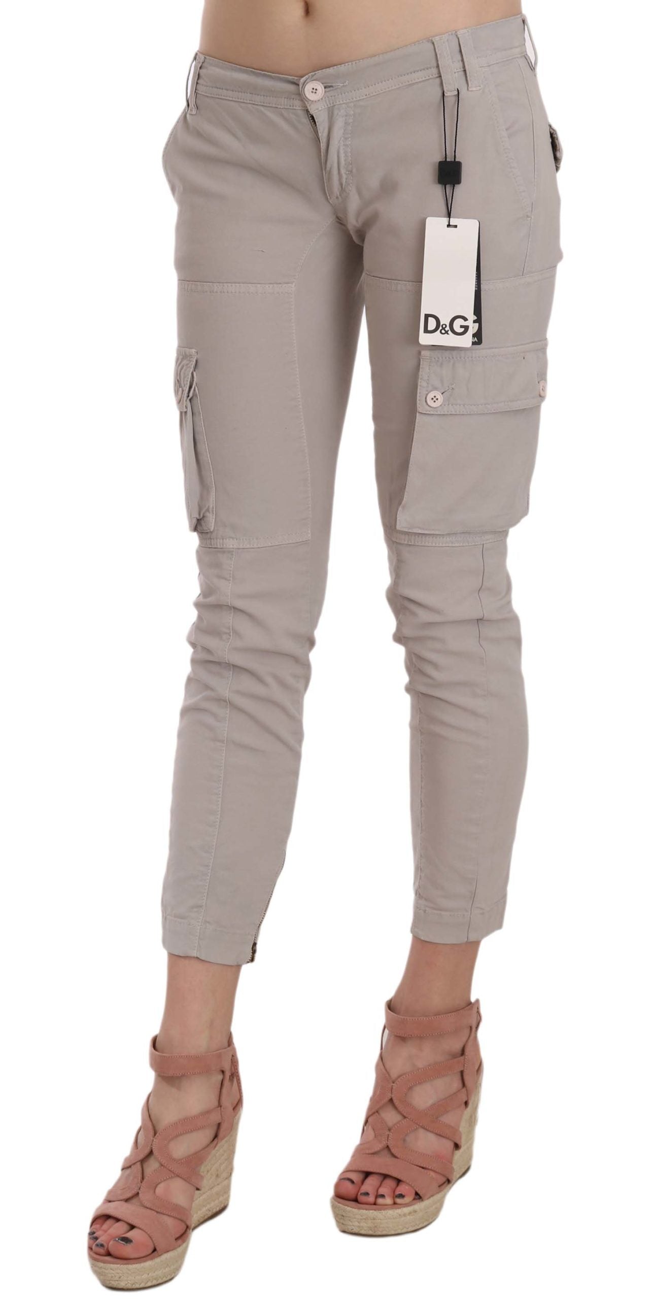 Dolce & Gabbana Casual Fitted Khaki Trousers Pants by Dolce & Gabbana