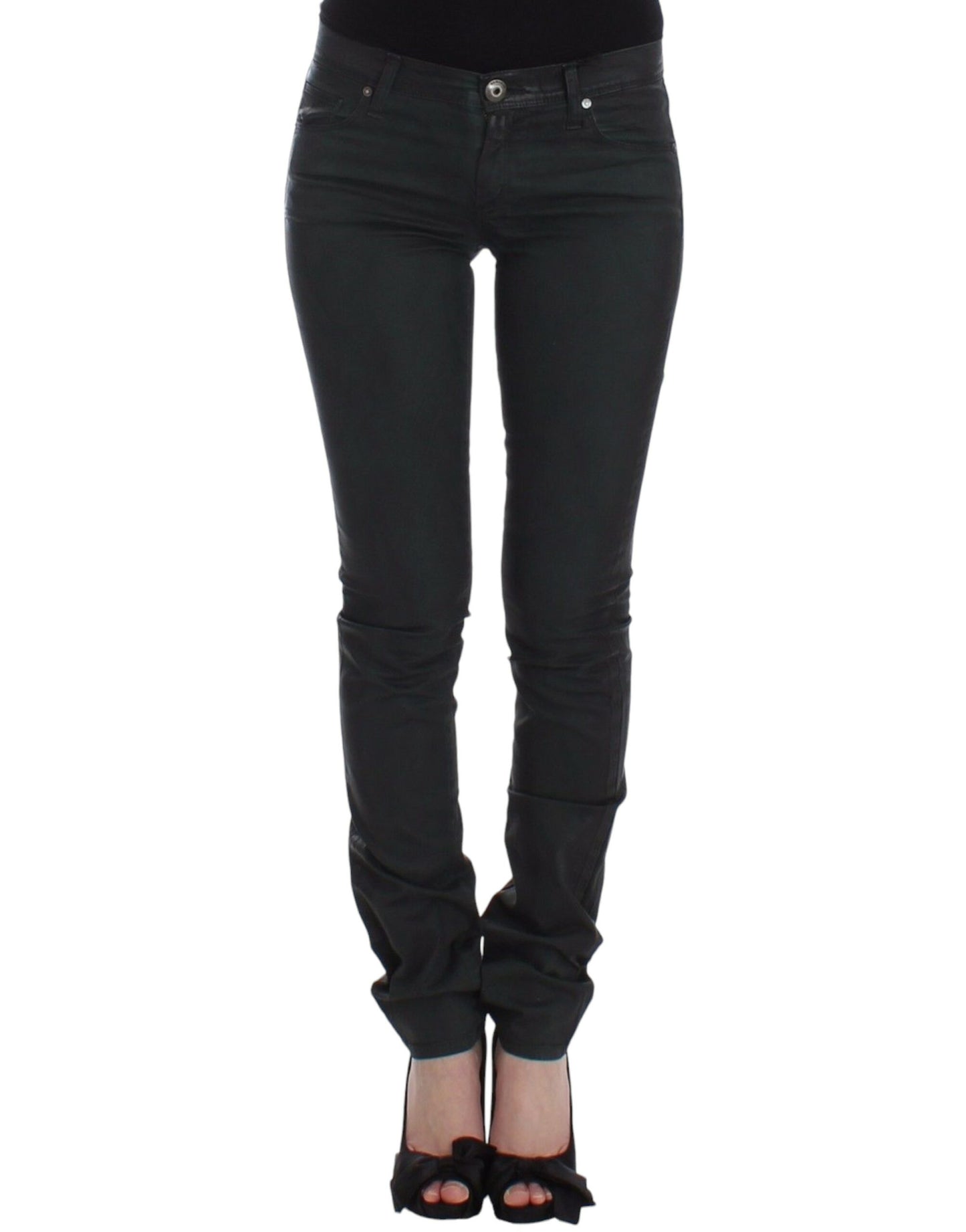 Ermanno Scervino Green Slim Jeans Denim Pants Straight Leg Stretch by Ermanno Scervino