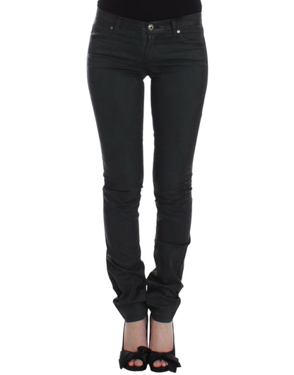 Ermanno Scervino Green Slim Jeans Denim Pants Straight Leg Stretch by Ermanno Scervino