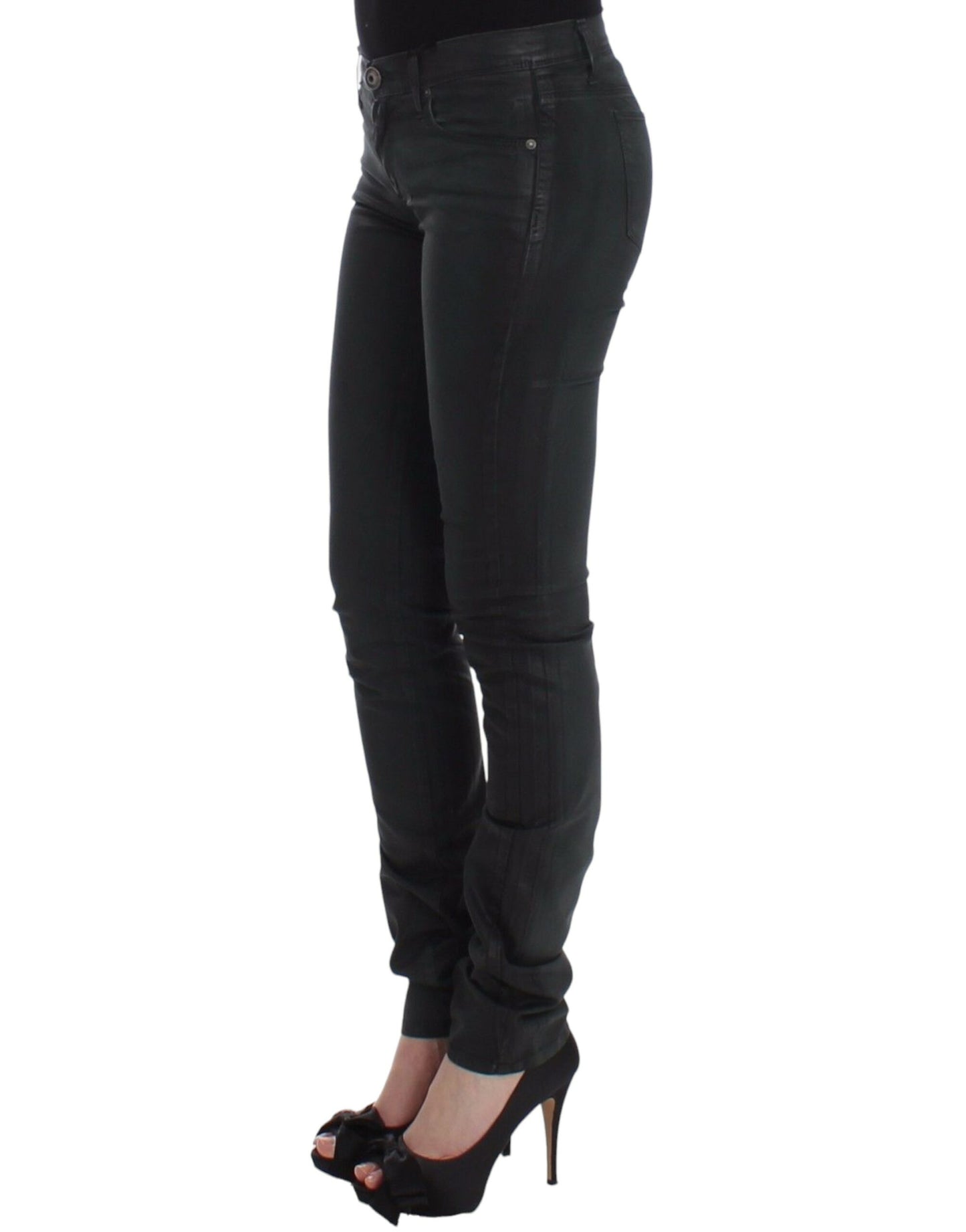 Ermanno Scervino Green Slim Jeans Denim Pants Straight Leg Stretch by Ermanno Scervino