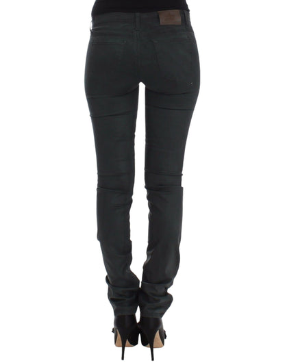 Ermanno Scervino Green Slim Jeans Denim Pants Straight Leg Stretch by Ermanno Scervino