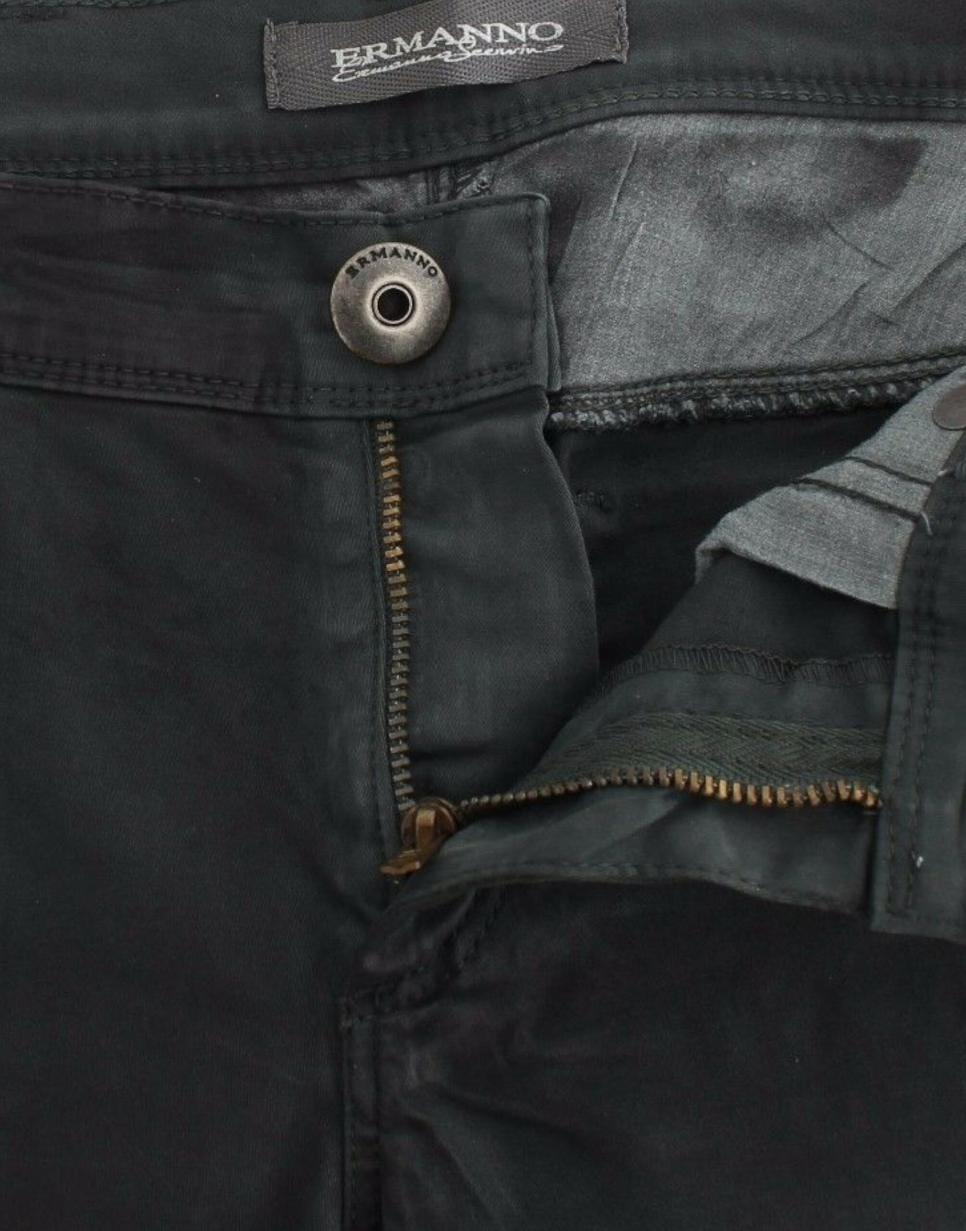 Ermanno Scervino Green Slim Jeans Denim Pants Straight Leg Stretch by Ermanno Scervino