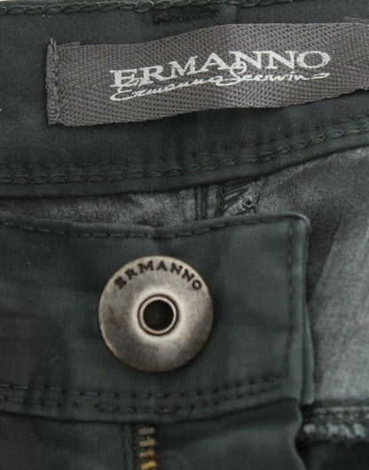 Ermanno Scervino Green Slim Jeans Denim Pants Straight Leg Stretch by Ermanno Scervino