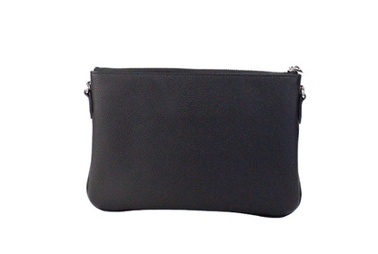 Sac à bandoulière Burberry Peyton en cuir noir monogrammé