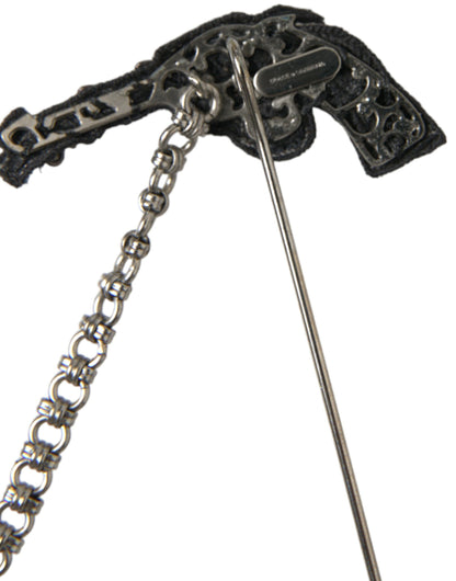 Broche revolver en laiton et cuivre Dolce &amp; Gabbana pour homme