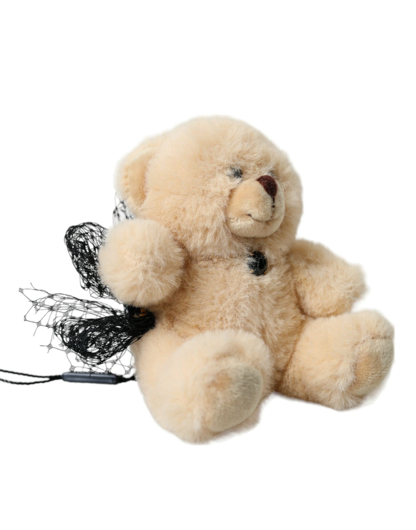 Pince à cheveux en maille filet beige Teddy Bear de Dolce &amp; Gabbana