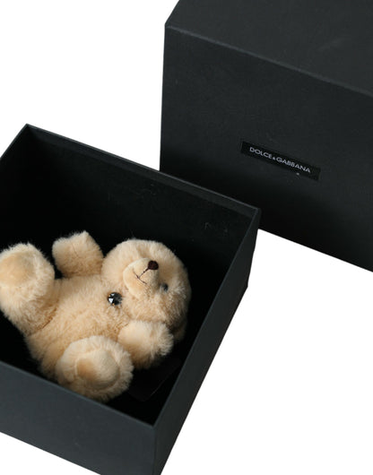Pince à cheveux en maille filet beige Teddy Bear de Dolce &amp; Gabbana