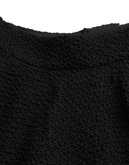 Jupe trapèze noire taille haute longueur genou Dolce &amp; Gabbana