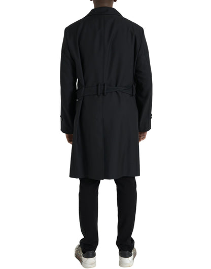 Trench-coat croisé noir Dolce &amp; Gabbana
