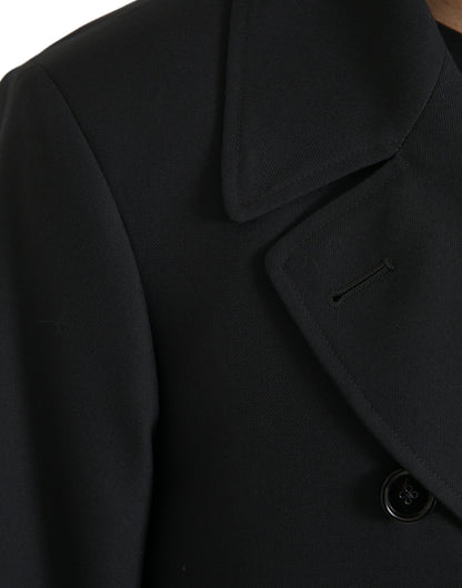 Trench-coat croisé noir Dolce &amp; Gabbana