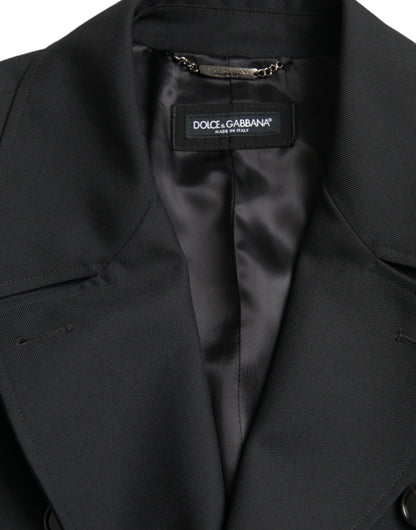 Trench-coat croisé noir Dolce &amp; Gabbana
