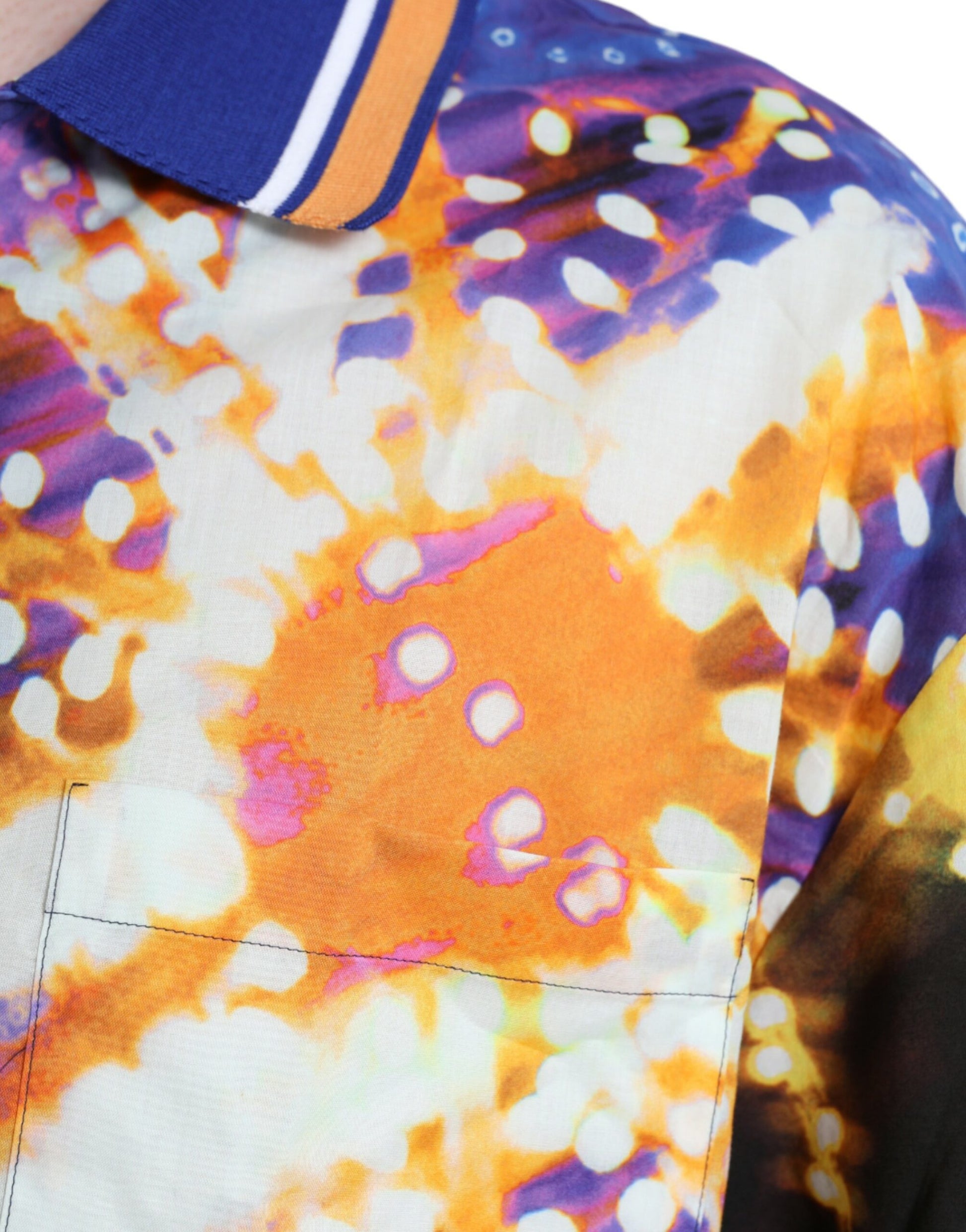 Dolce & Gabbana Multicolor Luminarie Print Cotton Casual Shirt by Dolce & Gabbana
