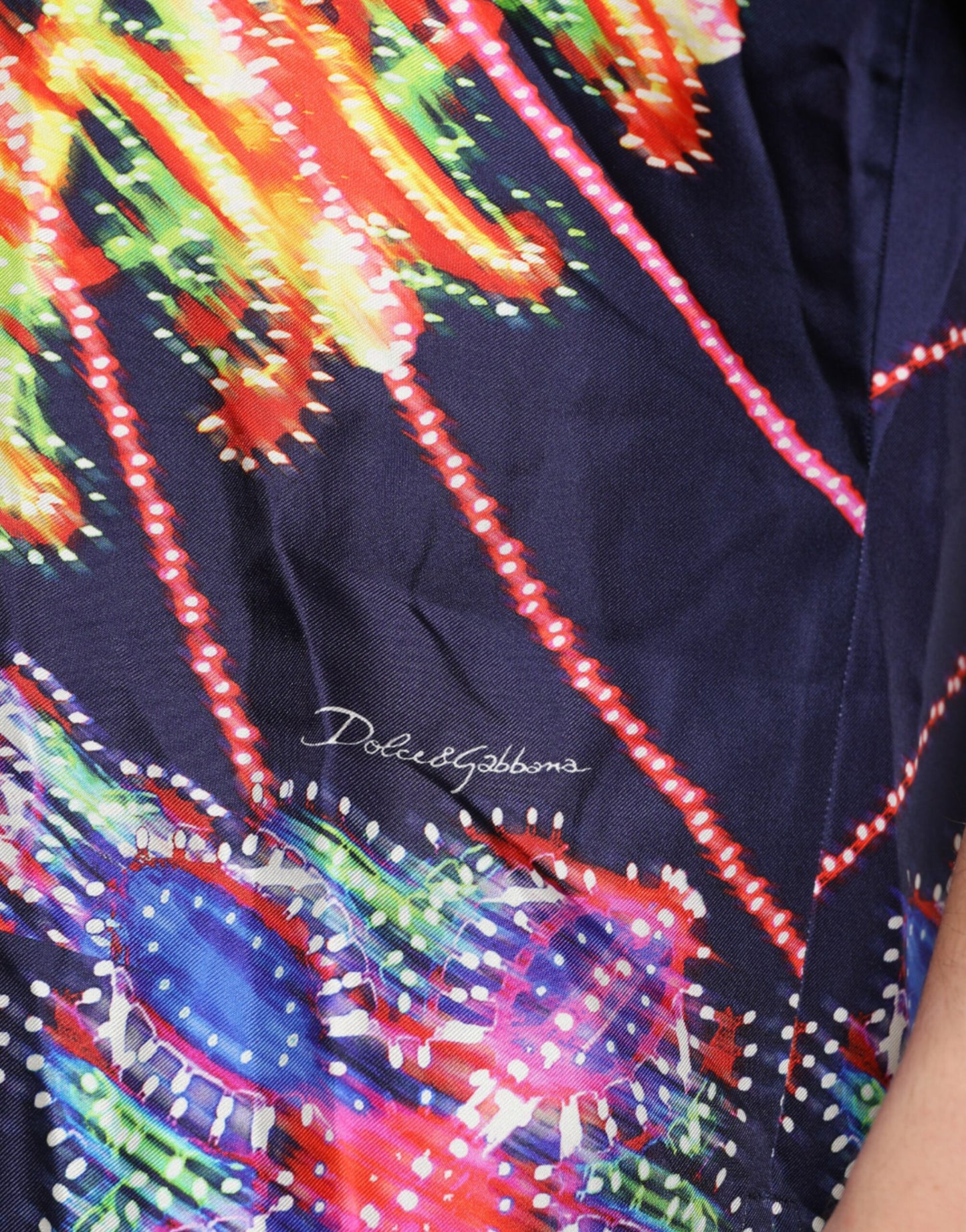 Dolce & Gabbana Multicolor Luminarie Silk Casual Shirt by Dolce & Gabbana